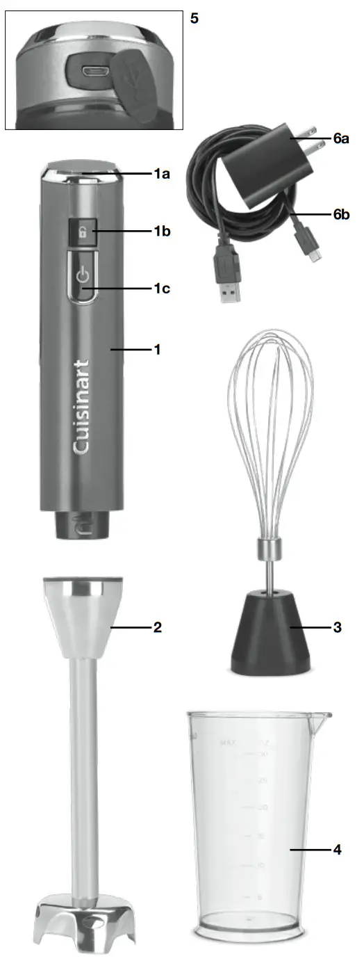 Cuisinart RHB 100 Cordless Rechargeable Hand Blender - FEATURES
