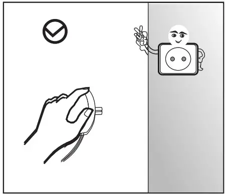 Midea MDRB470MG Refrigerator Bottom Freezer - Electricity related warnings 1