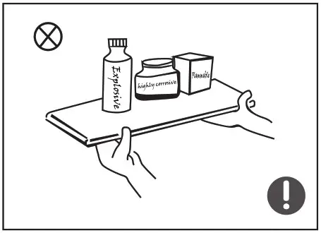 Midea MDRB470MG Refrigerator Bottom Freezer - Warnings for placement 1