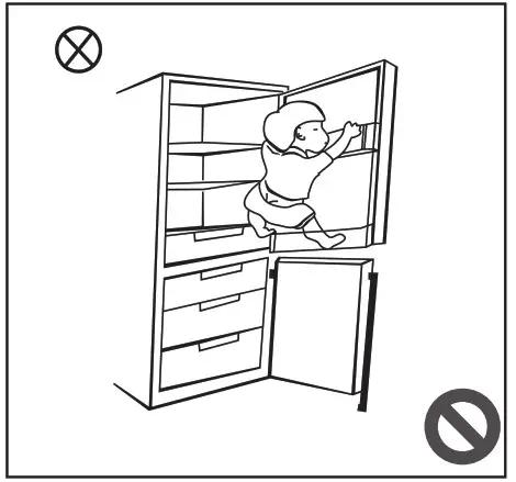 Midea MDRB470MG Refrigerator Bottom Freezer - Warnings for using 3