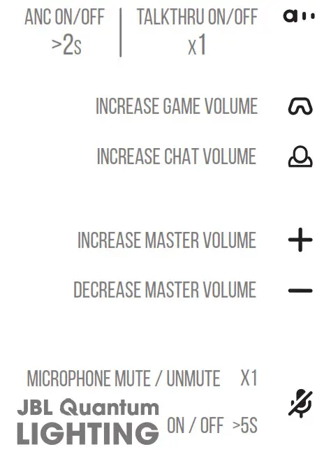 JBL Quantum 800 Over-Ear - BUTTON COMMAND