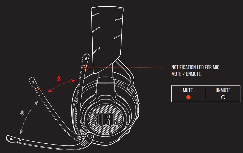 JBL Quantum 800 Over-Ear - MICROPHONE