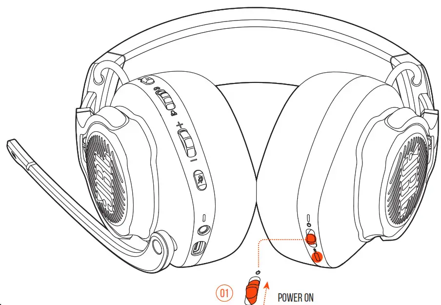 JBL Quantum 800 Over-Ear - POWER ON & CONNECT