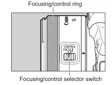 Canon RF 16mm F2 8 STM Lens - Focusing control ring