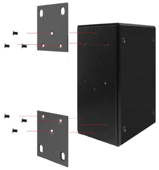 antaira LNX 1802G Series Mini GBIC Combo Industrial Ethernet Switch - Wall Mount Plate Mounting