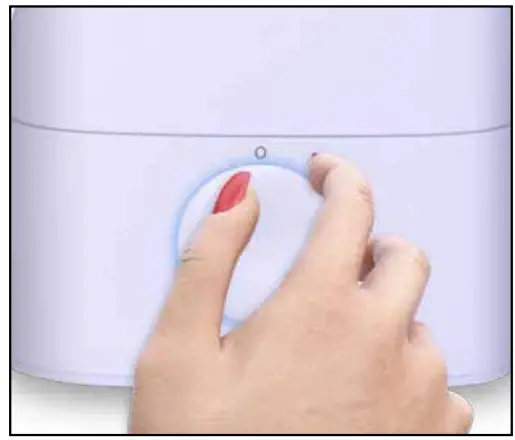 AIR INNOVATIONS HUMID61 Clean Mist Top Fill Ultrasonic Humidifier - Operating