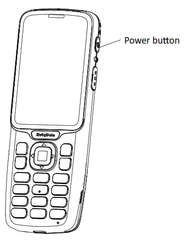 MobyData M52 Luna Enterprise Digital Assistant Mobile Phone - Power bu on