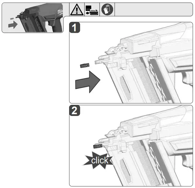 milwaukee M18FN16GA 18V Cordless Nail Gun Instruction Manual - Attach the protective cap to protect sensitive surfaces