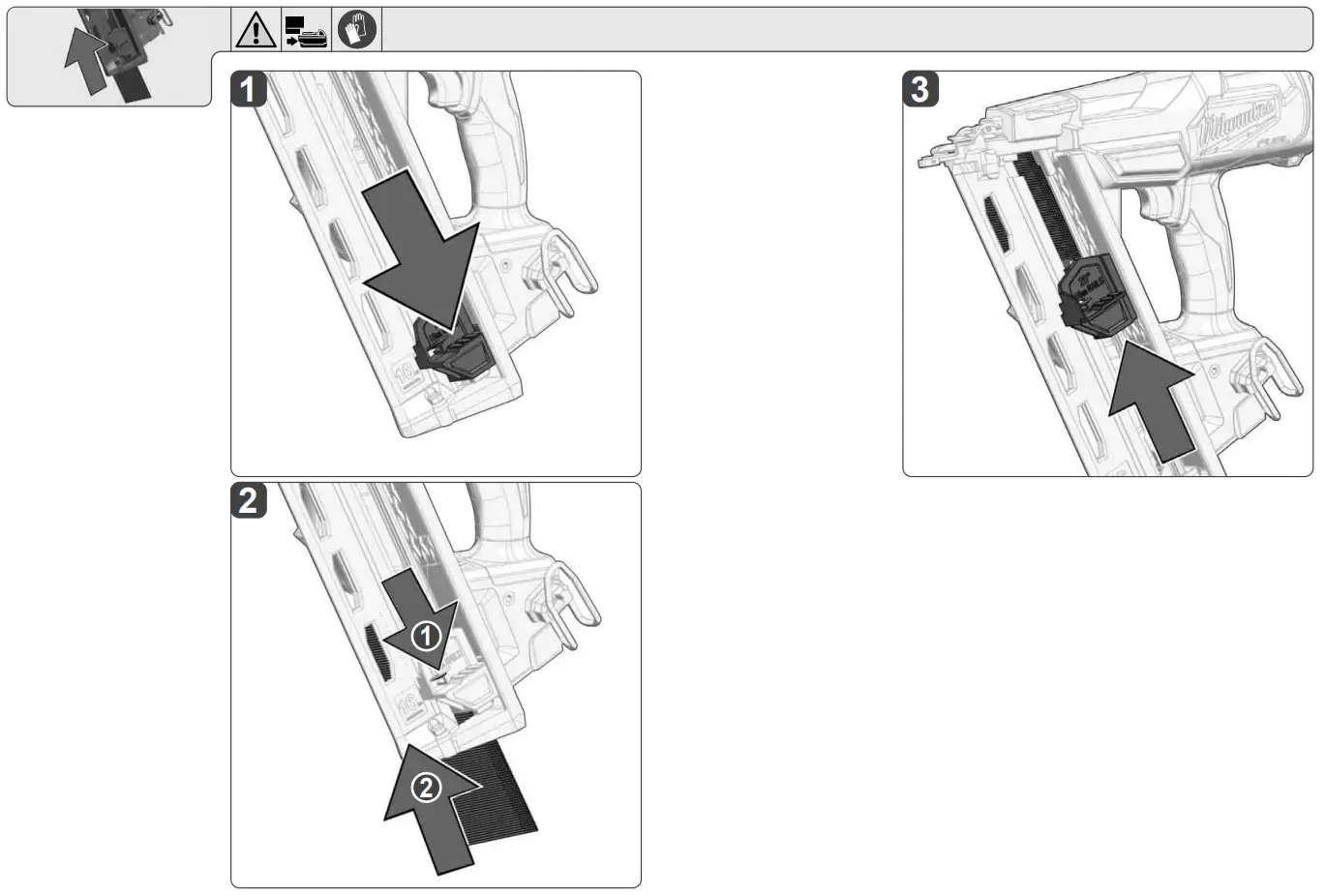 milwaukee M18FN16GA 18V Cordless Nail Gun Instruction Manual - How to Use