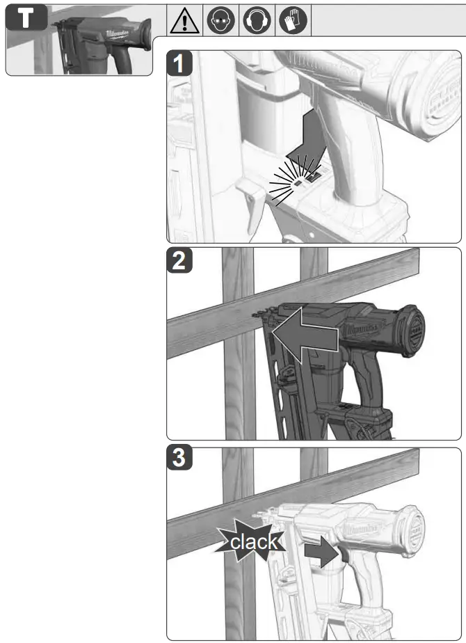 milwaukee M18FN16GA 18V Cordless Nail Gun Instruction Manual - Single Sequential Actuation