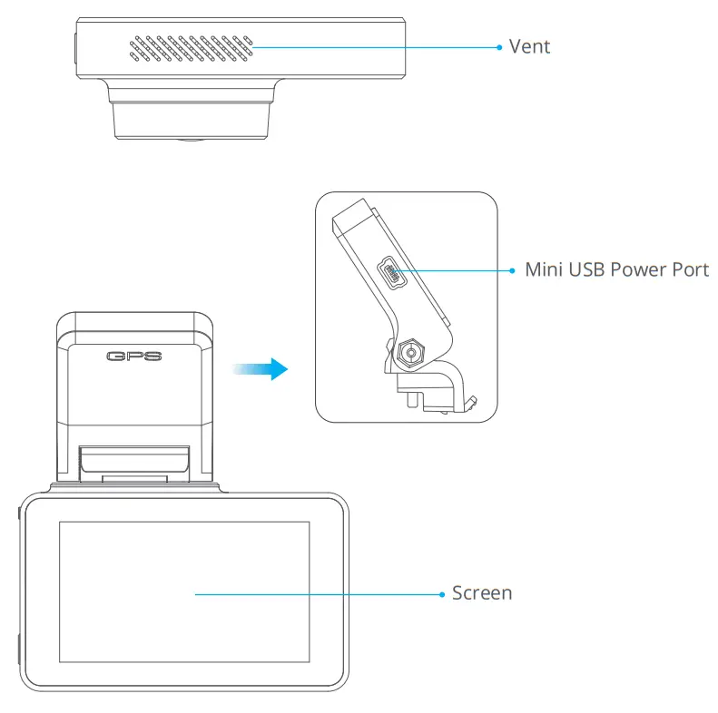 KINGSLIM D4 4K Dual Dash Cam - Device 14