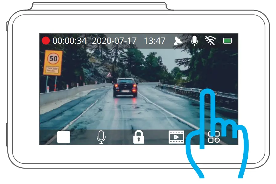 KINGSLIM D4 4K Dual Dash Cam - Device 4