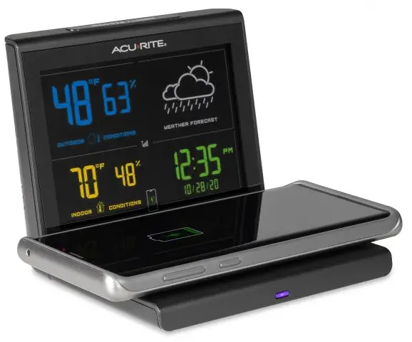 ACURITE 01193 Weather Forecaster with Wireless Qi-Charging Pad product