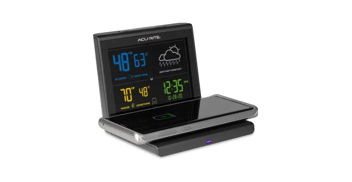 Acurite 01193 Weather Forecaster With Wireless Qi-charging Pad User Guide