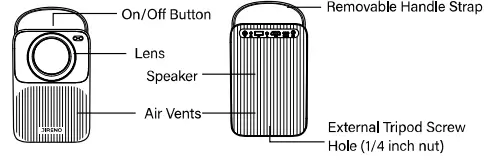 JIRENO APT04 Portable Projector 1