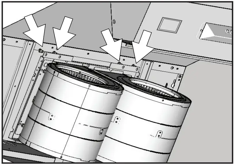 Zephyr ZRP E36BS Roma Pro Wall Mount Range Hood - Dual Blower Installation 5