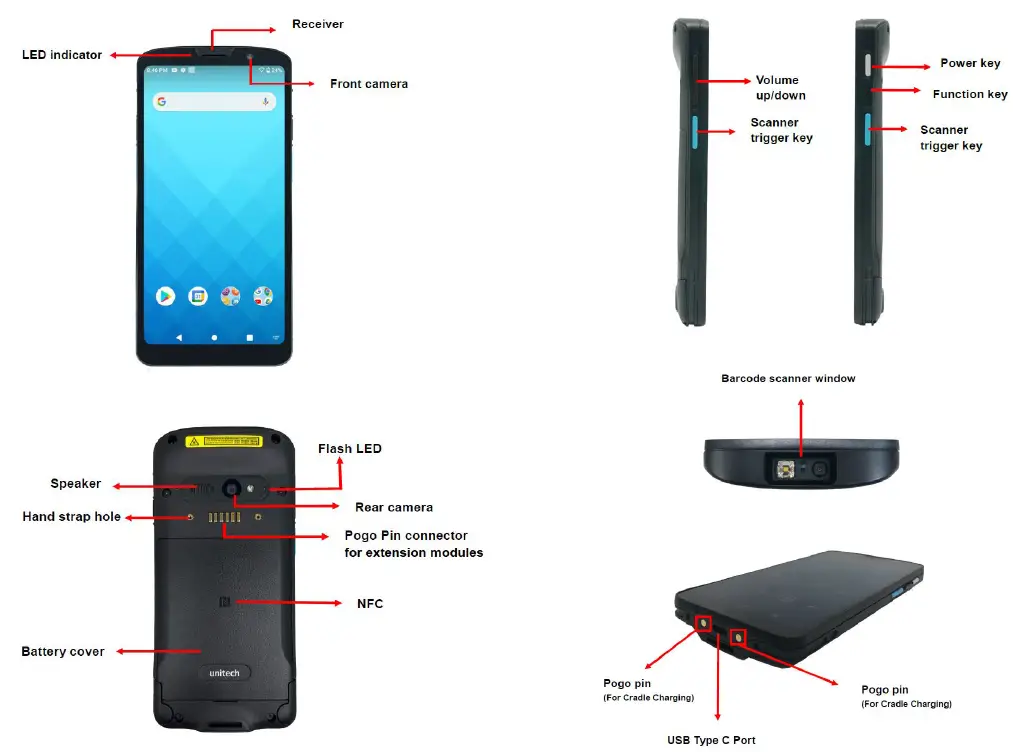 unitech EA630 Plus Rugged Smart Phone 1