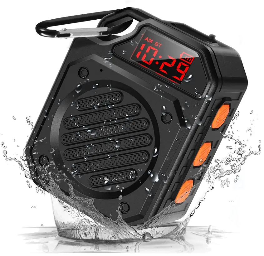 IPX7 Waterproof Shower Speaker DuoTen Bluetooth Wireless Speaker Shower Radio-IMGG
