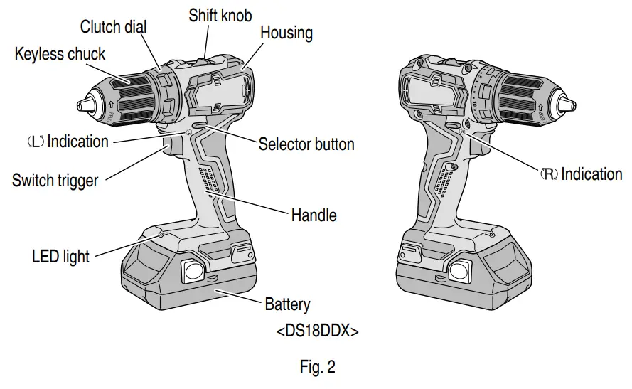 metabo DS 18DDX Cordless Driver Drill - fig 1