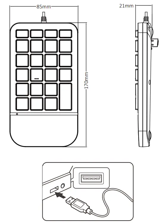 perixx-PERIDUO-406A 3-In-1-Wired-Compact-Ergonomic-Keyboard-with-Vertical-Mouse-and-Numeric-Keypad-4