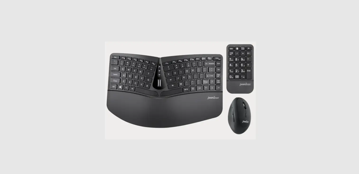 Perixx Periduo-406a 3-in-1 Wired Compact Ergonomic Keyboard With Vertical Mouse And Numeric Keypad User Manual