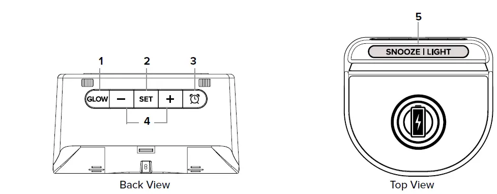 LA CROSSE TECHNOLOGY 617-148TXT Wireless Charging Alarm Clock-5