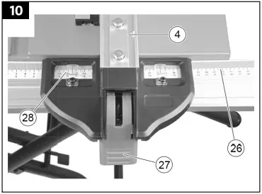MEEC TOOLS 017711 Table Saw with Castors 10