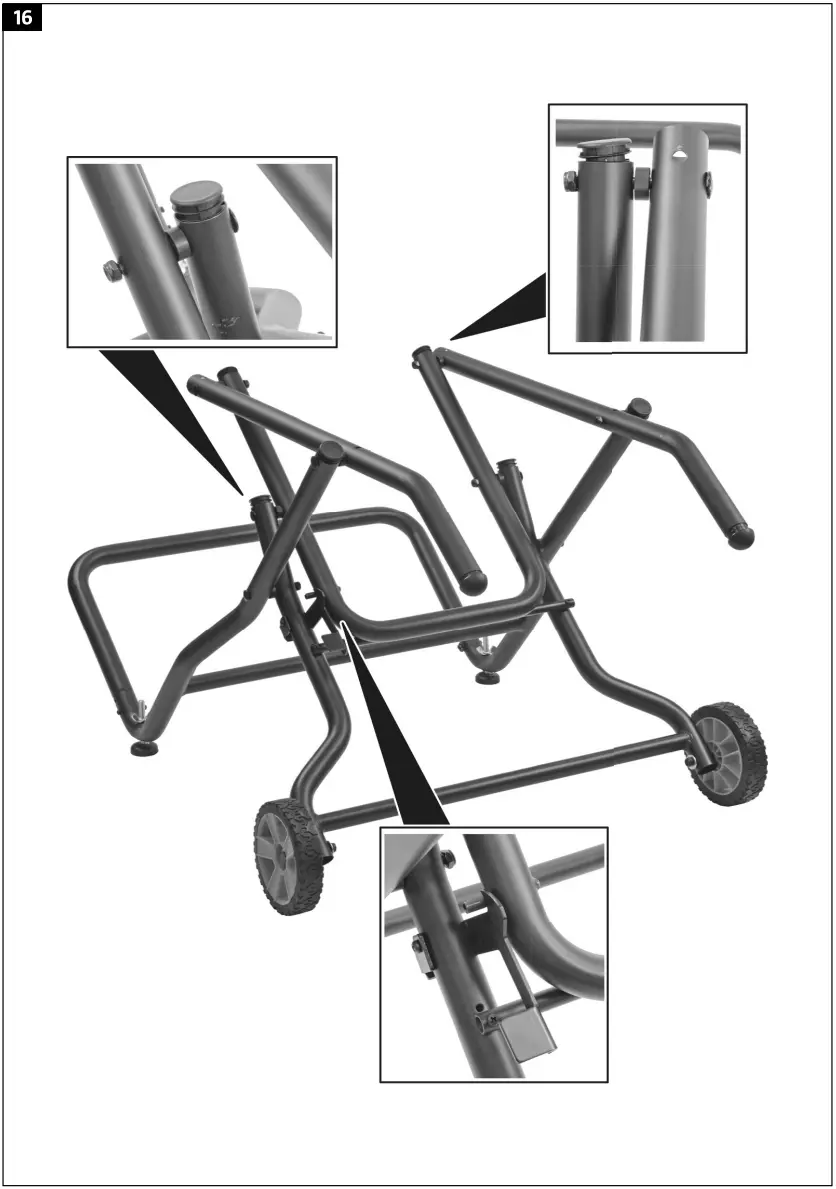MEEC TOOLS 017711 Table Saw with Castors 16
