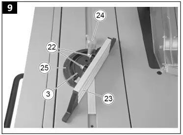 MEEC TOOLS 017711 Table Saw with Castors 9