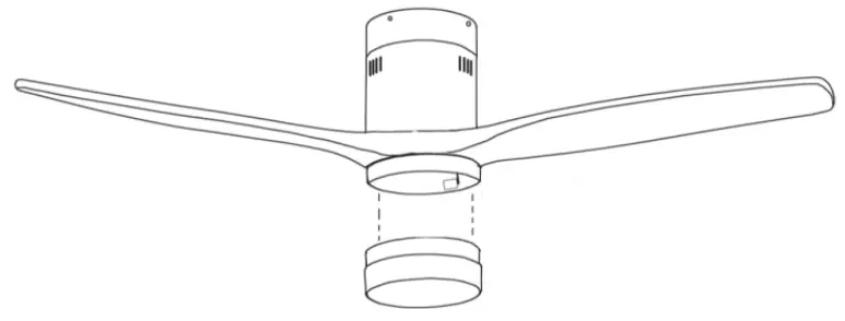 LiFE ZONDA Ceiling Fan with Black Color Wooden Blades and Light 70W - 7