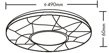 QAZQA 10395 Damla CL 48 Smart Ceiling light - Overall size 2