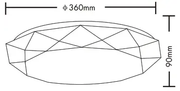 QAZQA 10395 Damla CL 48 Smart Ceiling light - Overall size 3