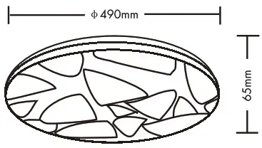 QAZQA 10395 Damla CL 48 Smart Ceiling light - Overall size 4