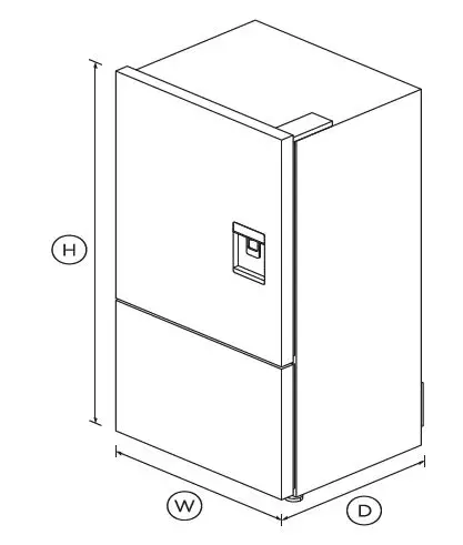 FISHER PAYKEL RF170BRPUX6N 32-Inch Freestanding Refrigerator Freezer FIG 1