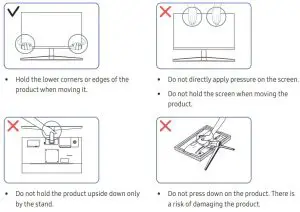 FIG 8 Precautions for moving the product