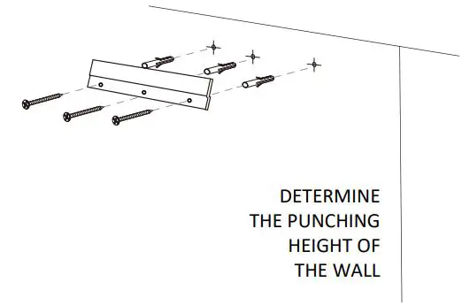 HOMLUX Rectangle LED Bathroom Mirror Instruction Manual - Drive the expansion plug into the hole on the wall and then put the screw