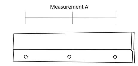 HOMLUX Rectangle LED Bathroom Mirror Instruction Manual - Measure the distance between two holes on the aluminum strip