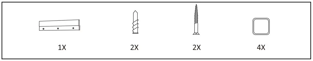 HOMLUX Rectangle LED Bathroom Mirror Instruction Manual - Parts List
