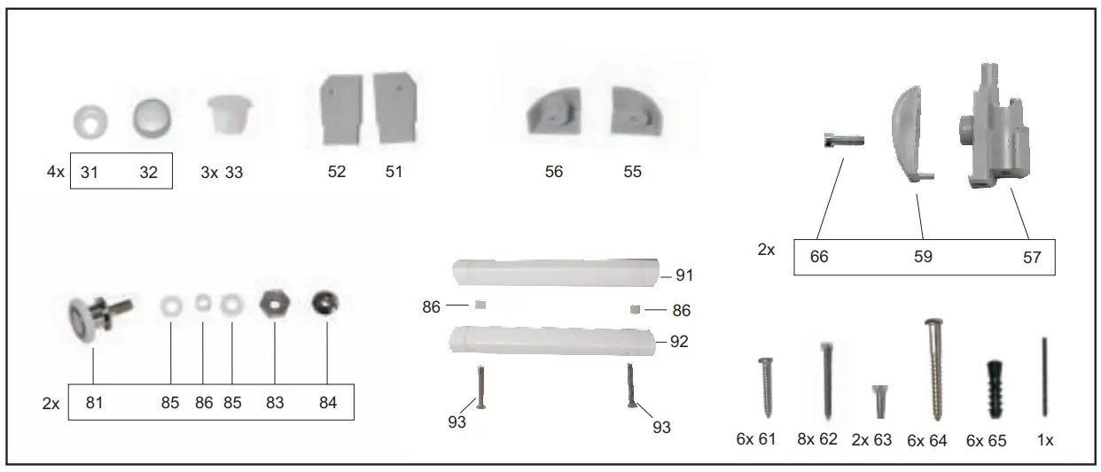 RAVAK NRDP2-100 Glass Transparent - fig 1