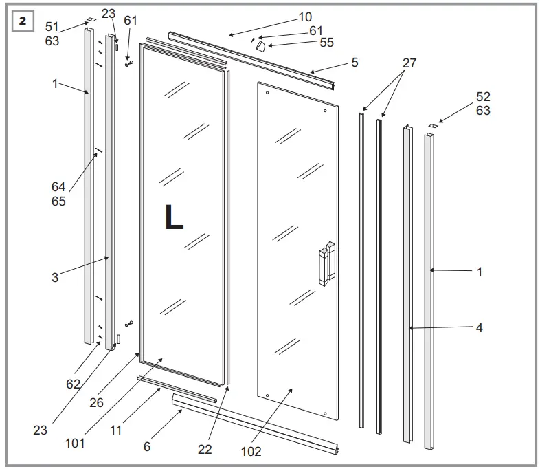 RAVAK NRDP2-100 Glass Transparent - fig4