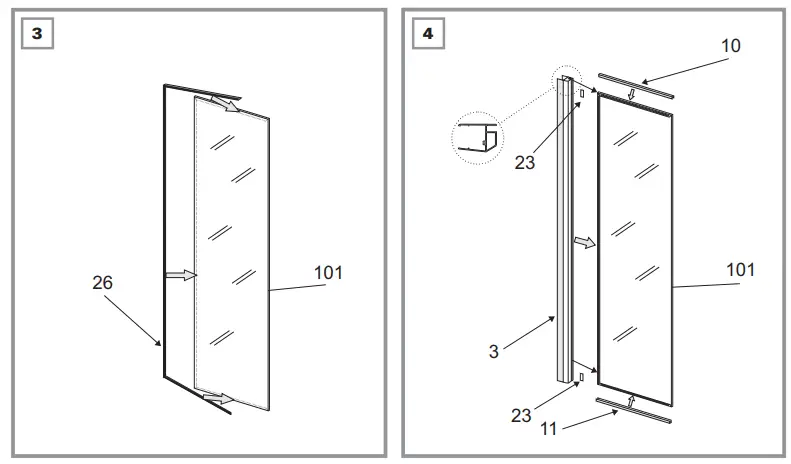RAVAK NRDP2-100 Glass Transparent - fig5