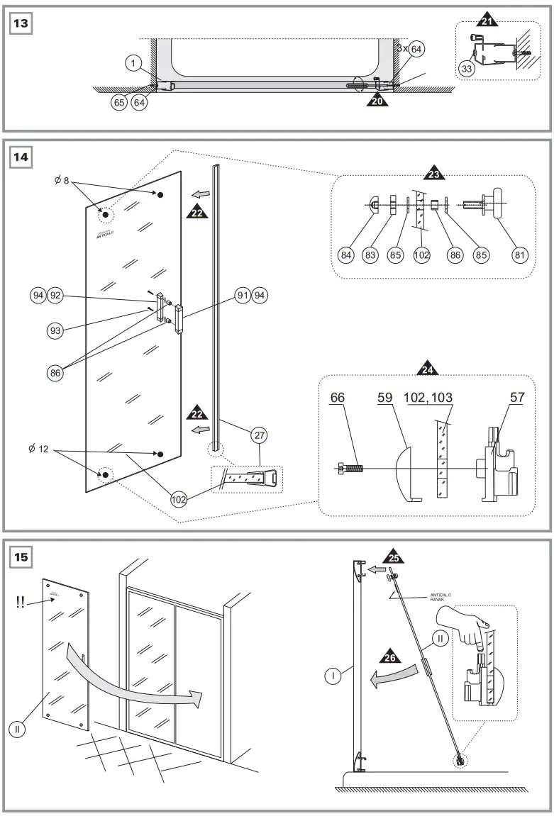 RAVAK NRDP2-100 Glass Transparent - fig9