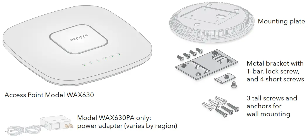 NETGEAR WAX630,WAX630PA nsight Managed - Package contents