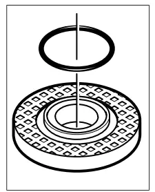 Mounting flange for grinding spindle M 14