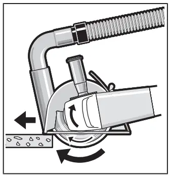 GWS 180-LI Professional Cordless Angle Grinder Cutting Metal illustration