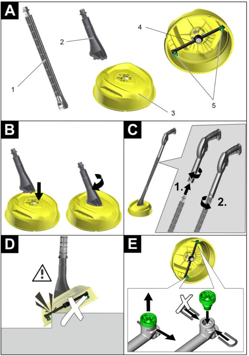 KARCHER T150 Racer Head Pressure Washer Accessories - FIGURE 1
