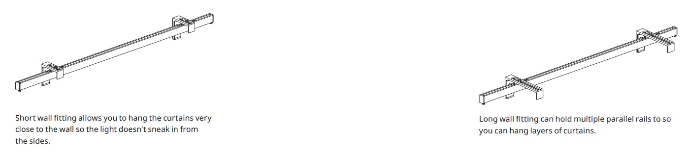 IKEA 702.991.48 VIDGA Curtain and Panel Hanging System fig 3