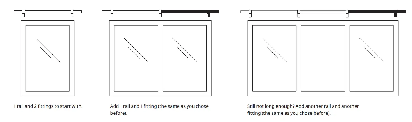IKEA 702.991.48 VIDGA Curtain and Panel Hanging System fig 4