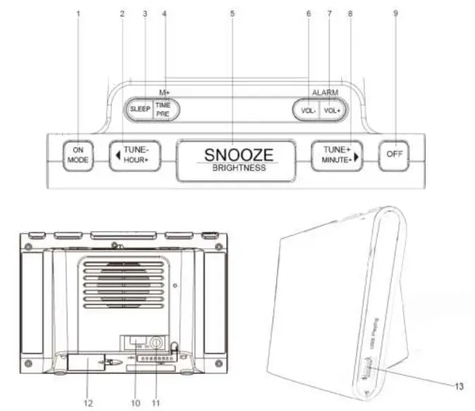 Lenco-CR-525-Clock-Radio-with-USB-Player-and-USB-Charger-3