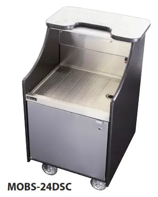 Perlick MOBS 42TE 42 Inch Stainless Steel Mobile Bar with Ice Chest - fig 3
